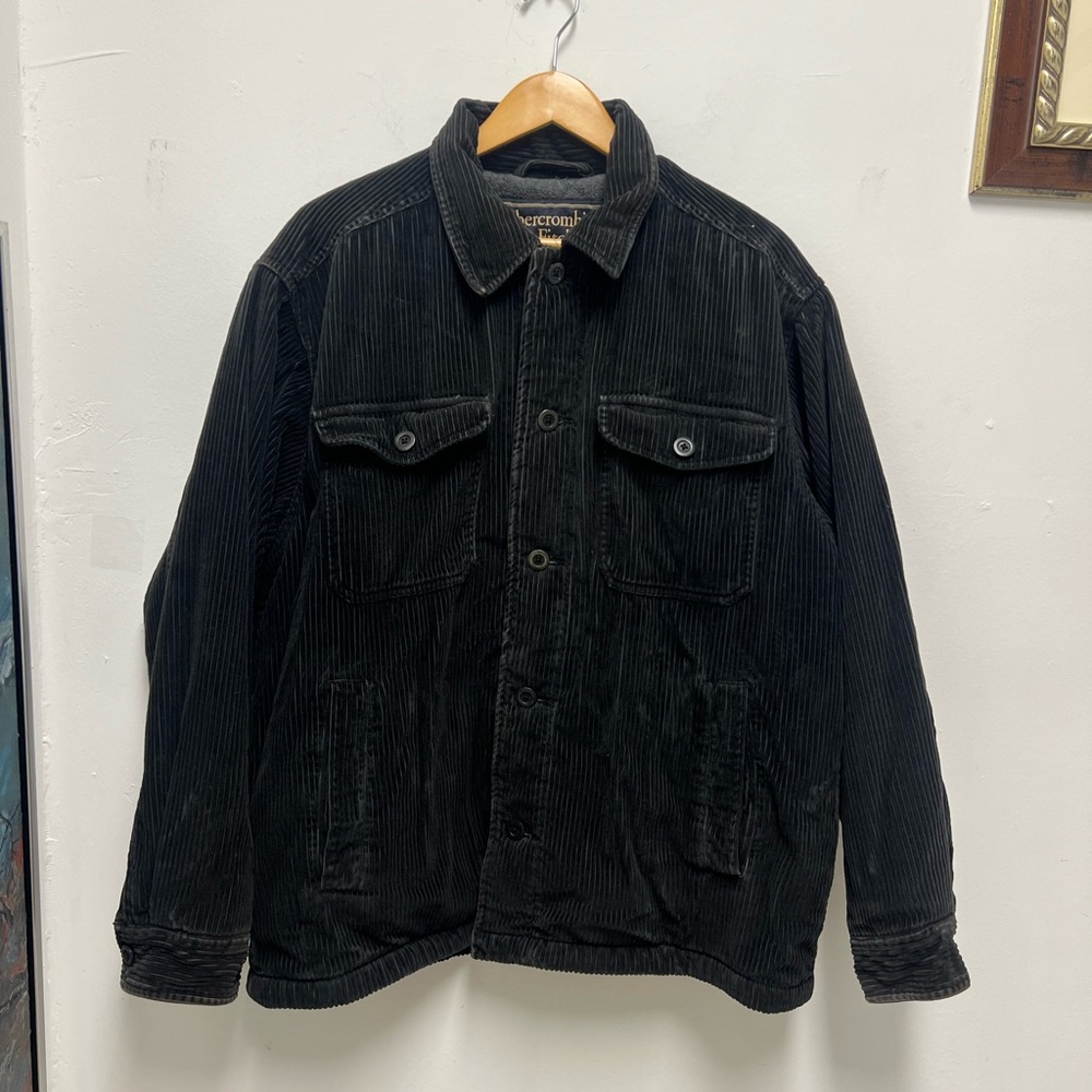 Vintage Abercrombie and FItch Black Corduroy Jacket